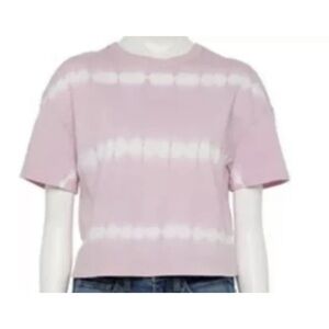 So Oversized Tie Dye Short Sleeve Crop Tee